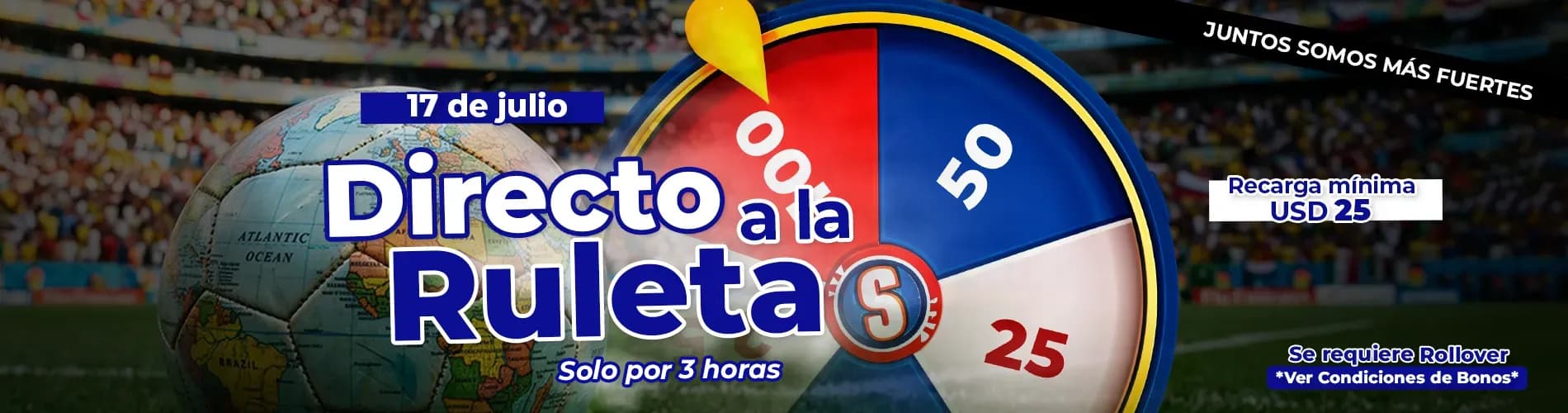 Promo ruleta USD