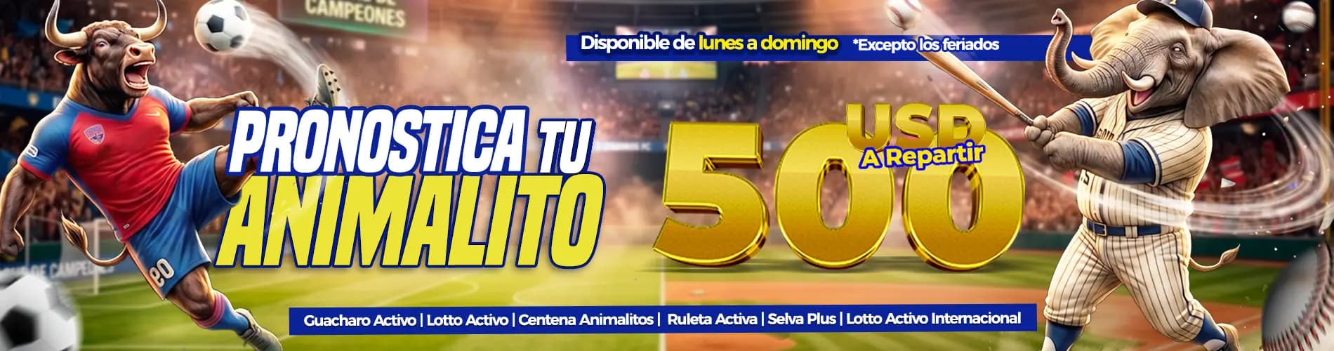 Slider Loterias Animalito VEN