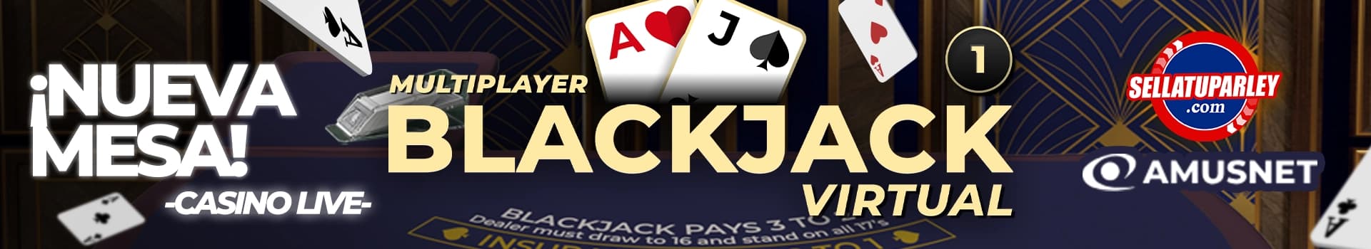 Amusnet Nueva mesa Blackjack virtual VEN
